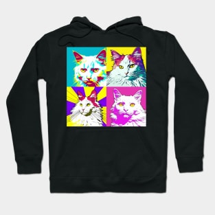 Turkish Angora Pop Art - Cat Lover Gift Hoodie